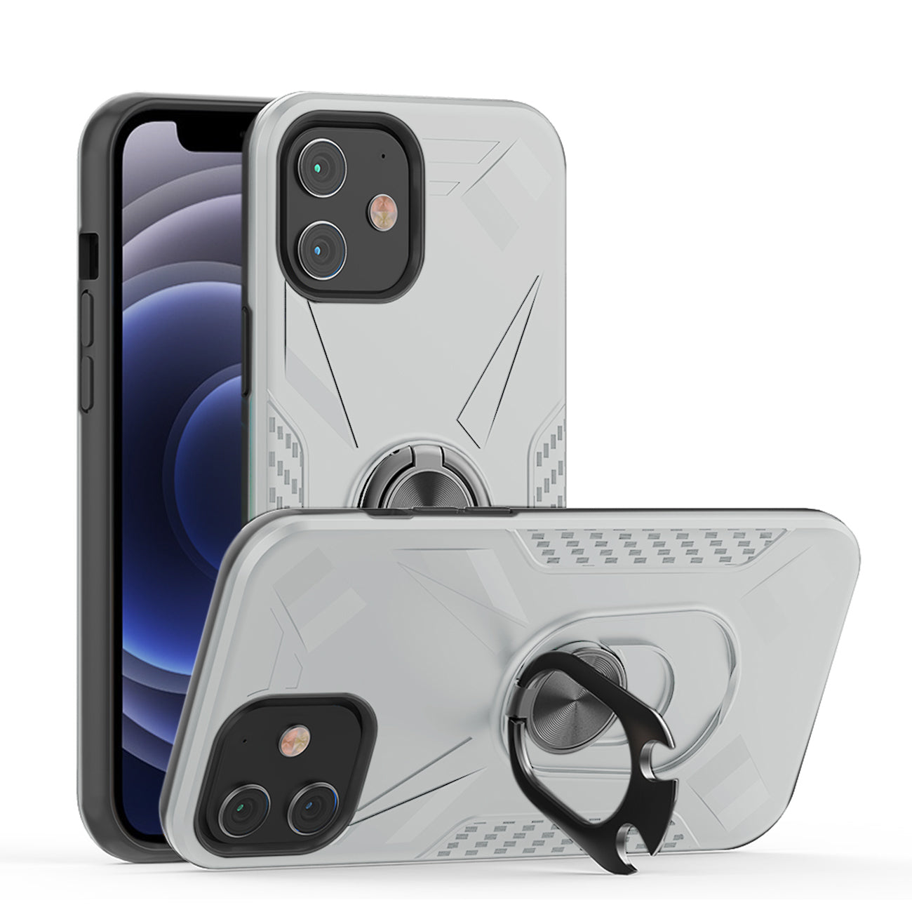 APPLE IPHONE 12 MINI Case with Ring Holder In Silver